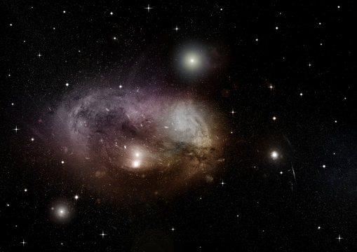 galaxy in a free space © Zhanna Ocheret