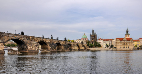 Charles Bridge and Old Town Bridge Tower, Prague, Czech Republic