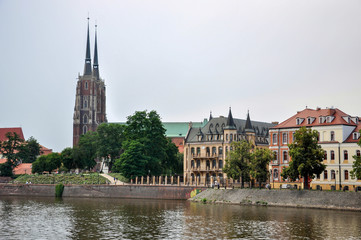 Island Tumski in Wroclaw, Poland