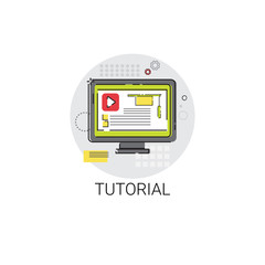 Knowledge Tutorial Elearning Education Online Icon Vector Illustration