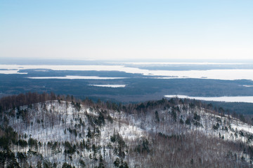 Ural mountains in winter