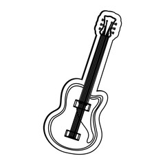 emblem electric guitar icon image, vector illustration