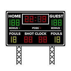 American Football Scoreboard. Time, Guest, Home. Electronic Wireless Scoreboard Timer. Vector Illustration