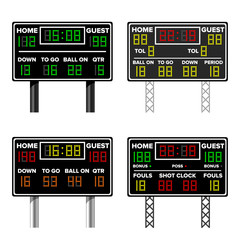 Fototapeta premium Basketball Scoreboard. Time, Guest, Home. Electronic Wireless Scoreboard Timer. Vector Illustration