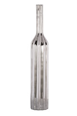 Beautiful ceramic vase on white background