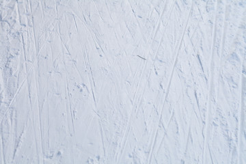 Ski tracks on snow.