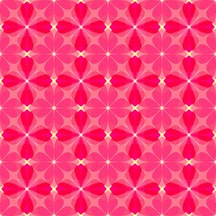 Floral geometric seamless pattern. Abstract vector background