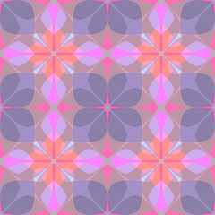 Floral geometric seamless pattern. Abstract vector background