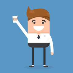 Business man coffee break