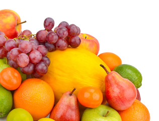 Naklejka na ściany i meble fruit and berries isolated on a white background
