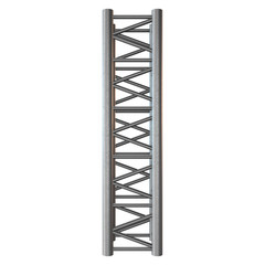 Steel truss girder element. 3d render isolated on white