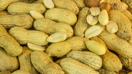 Dry peanuts for use as a background.