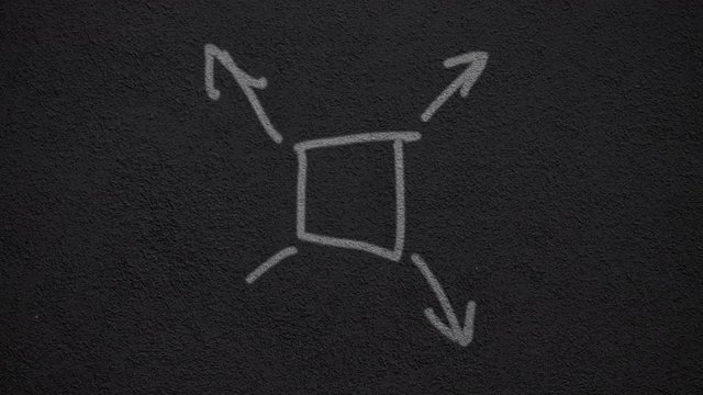 Handmade note of "breaking out the box"