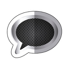 emblem chat bubble icon image, vector illustration