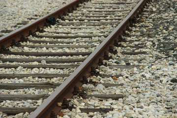 Naklejka premium Old railroad tracks