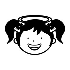little girl angel character vector illustration design