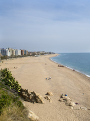 Playa de Calella en Cataluña, España	