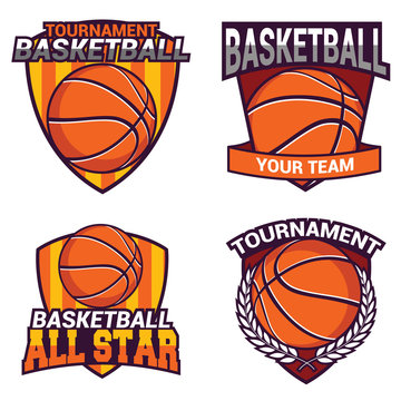 Basketball badge set
