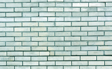 Obraz premium Cyan toned brick wall texture