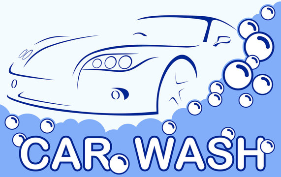 Car wash. Abstract Lines Logo. Vector illustration