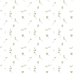 Thin spring branches seamless pattern.