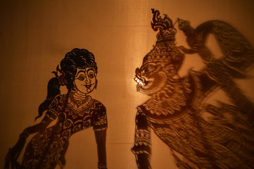 Traditional south of Thailand Shadow Puppet Show,Thailand