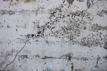 Cracked whitewashed wall with rich and various texture © rootstocks