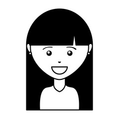 young woman avatar character vector illustration design