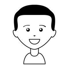 young man avatar character vector illustration design