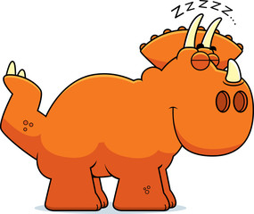 Sleeping Cartoon Triceratops