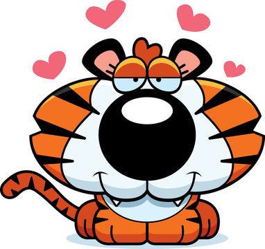 Cartoon Tiger Cub Love
