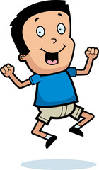 Cartoon Boy Jumping