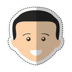 young man avatar character vector illustration design