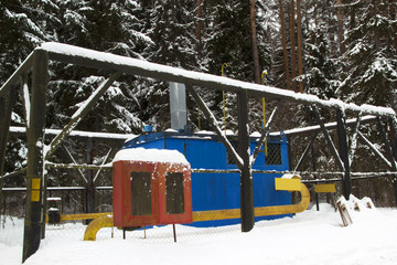 Naklejka premium Gas and oil in the pipes