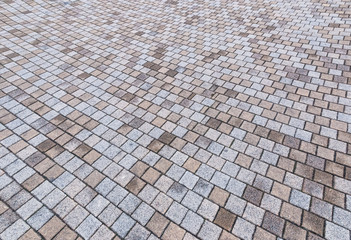 Duotone yellow and Gray Brick Stone on The Ground for Street Road