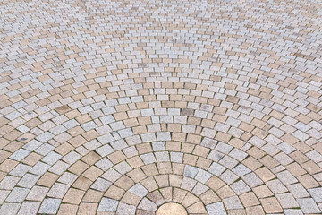 Duotone yellow and Gray Brick Stone on The Ground for Street Road