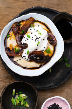 Savory Oatmeal With Poached Egg.