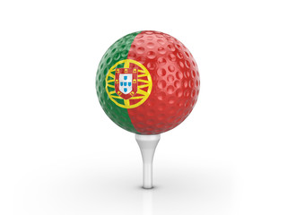 Golf ball Portugal flag