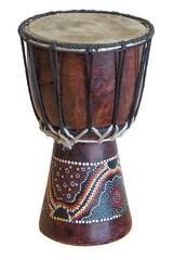 African drum isolated on white background