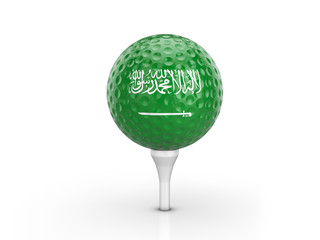 Golf ball Saudi Arabia flag