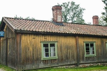 Old wooden house in Turku, Finland