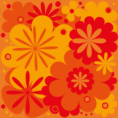 Fototapeta na wymiar Orange floral background. The background for your postcard.