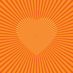 Abstract background heart of orange sunshine