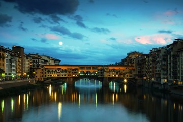 Ponte Vecchio over Arno river in Florence, Italy