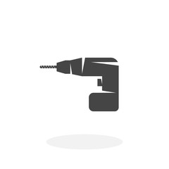 Drill Icon. Vector logo on white background