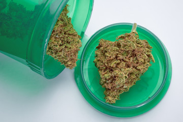 Close up of medical marijuana bud