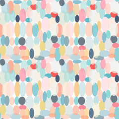 Seamless abstract pattern with ovals of different colors