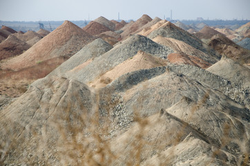 Fototapeta na wymiar part of an abandoned quarry