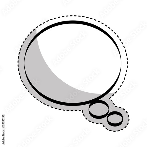 "speech bubble message icon vector illustration design" Stock image and