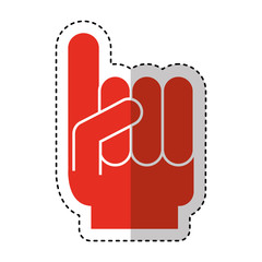 glove sport number one vector illustration design